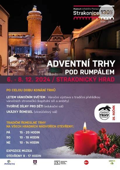 Advent ve Strakonicích: Na hradě bude peklo, trhy i Noid Bárta