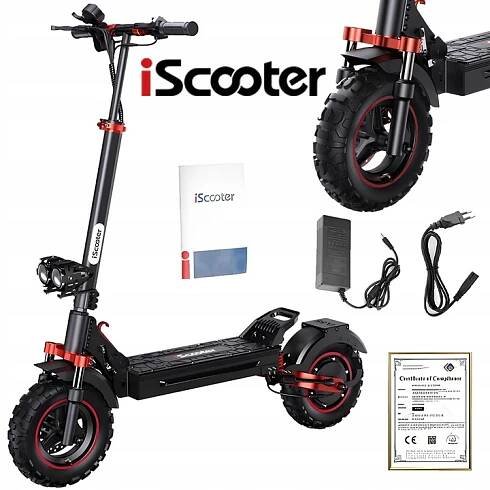 Skládací terénní koloběžka Iscooter iX5S 1000W 45KM/H 65KM 48V15AH 11" APP