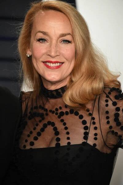 Jerry Hall at the 2019 Vanity Fair Oscar Party.