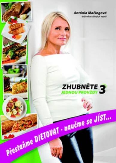 Kniha o dietě Zhubněte jednou provždy 3, mimo jiné, shrnuje veškeré poznatky, které v předešlých dvou dílech Antónia Mačingová čtenářům poskytla.