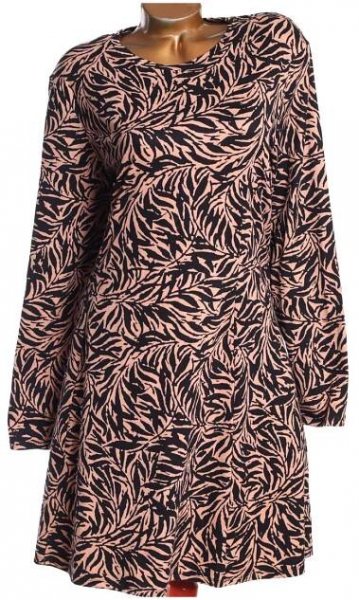 Dámské hnědo-černé žíhané podzimní šaty / PRIMARK / XXL (46/48) / na štítku vel. 48 / UK 20 / ANGLIE - Hitomat - Monika Horká, móda pro plnoštíhléHitomat - Monika Horká, móda pro plnoštíhlé