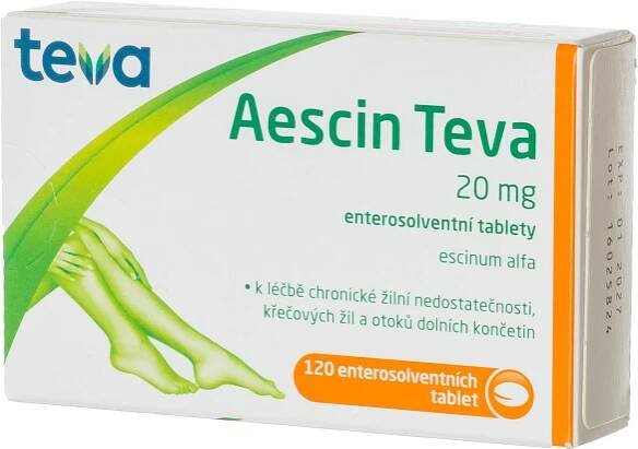 Aescin Teva 20 mg 120 tablet