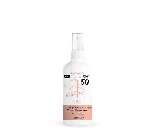 NAIF Ochranný sprej na opalování SPF 50 pro děti a miminka 100 ml