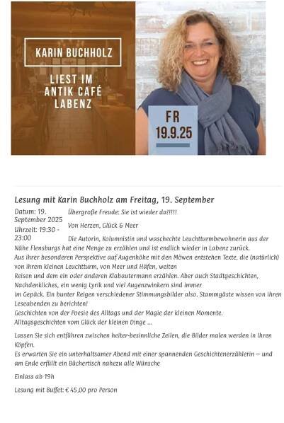 19. September : Labenz - Karin Buchholz