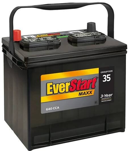 EverStart Maxx Lead Acid Automotive Battery, Group Size 35 12 Volt, 640 CCA