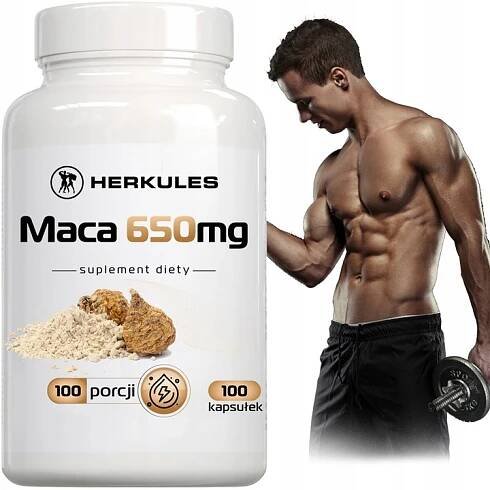 HERKULES Maca 650 mg 100 kapslí SNIŽUJE HLADINU KORTIZOLU ENERGIE WIGOR