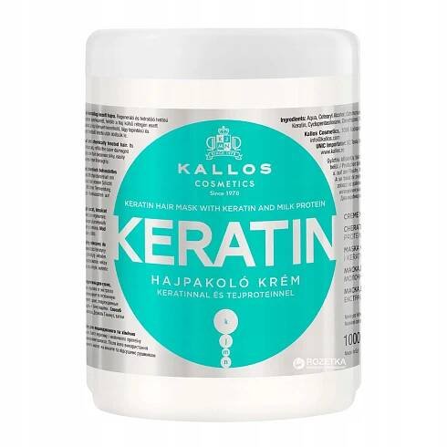 Maska na vlasy - Kallos Keratin 1000ml