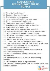 blockchain thesis topics 