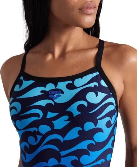 Dámské plavky arena Performance Women's Surfs Up Light Drop blue - Arena shop - největší výběr plavek a příslušenství Arena