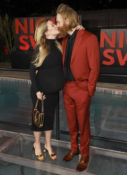 Meredith Hagner and Wyatt Russell attend the Los Angeles premiere of Universal Pictures' 