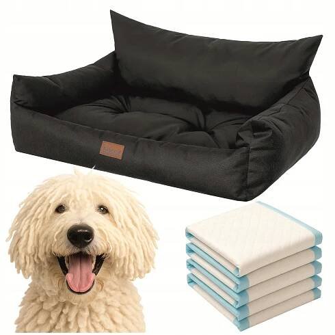 Pelíšek pro psa Voděodolné Potah pro psa 132 x 106 cm + hygienické podložky