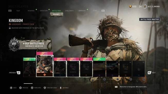 Call of Duty: Vanguard; screenshot: skin