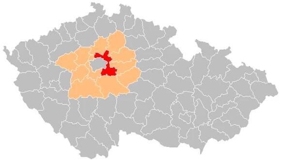 Okres Praha-východ na mapě