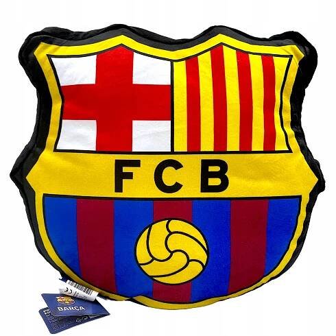 FC Barcelona Polštář ve tvaru erbu 40x40 cm