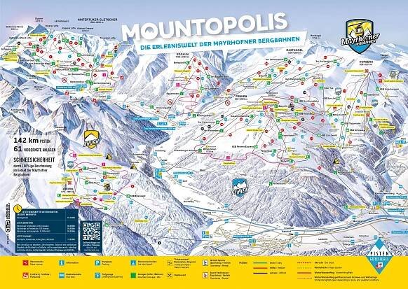Lyžařská oblast Hippach - Schwendau - Ramsau - sjezdovky & snowpark