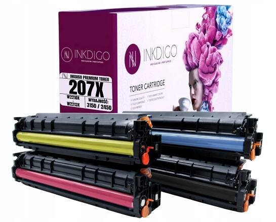 4x Toner do tiskárny HP W2210A 207A Color LaserJet Pro MFP M283fdw komplet