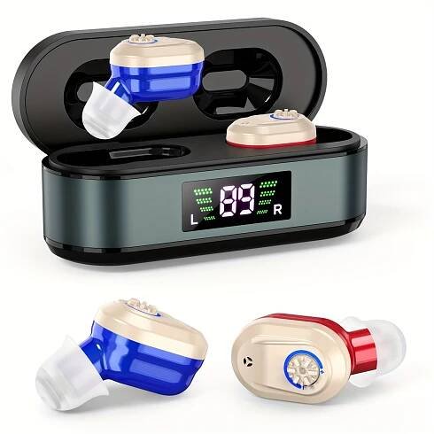 K&FCOPTEE Hearing Aids, Hearing Aids for Seniors with Noise Cancelling and Volume Control, In Ear Hearing Amplifiers *, Rechargeable He