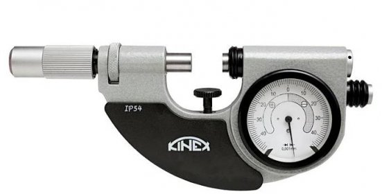 Pasametr (mikropasametr) KINEX 0-25 mm, 0,001mm, DIN 863 - Professional • Vtools.cz