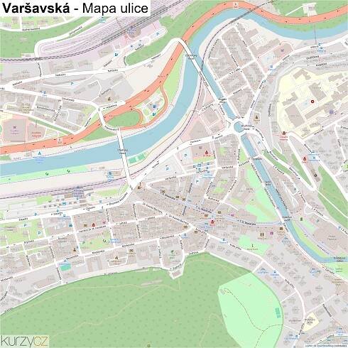Varšavská - mapy | Kurzy.cz