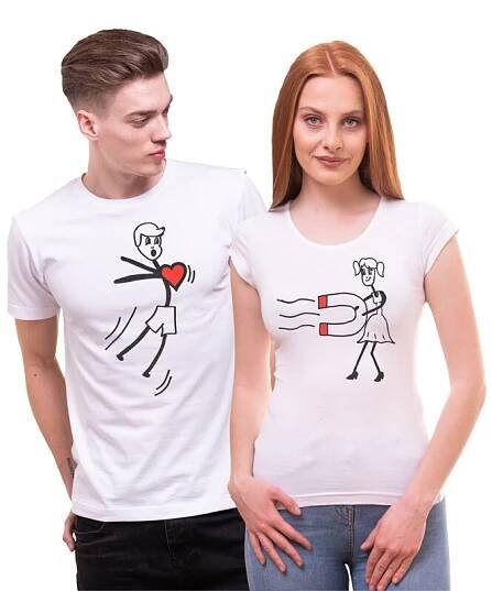Partnerská trička - Láska magnet (dámske+pánske tričko)