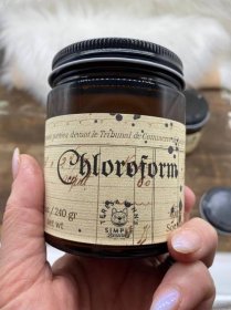 Chloroform, wooden wick soy candle, self care candle, witch, relaxation, meditation candle, essential oil, best seller