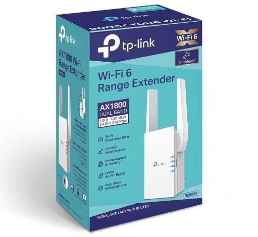 Dvoupásmový Wi-Fi 6 Extender AX1800 6
