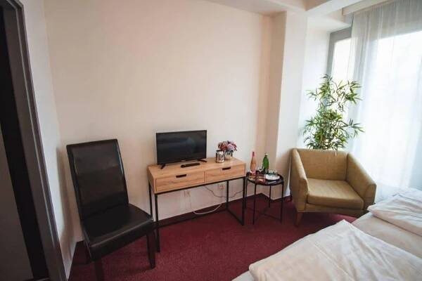 TV a/nebo společenská místnost v ubytování Wellness hotel Lucia