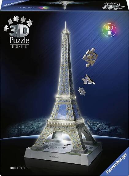 3D Puzzle Iconics: Věž Eiffelle - s osvětlením 12008024 1 ks