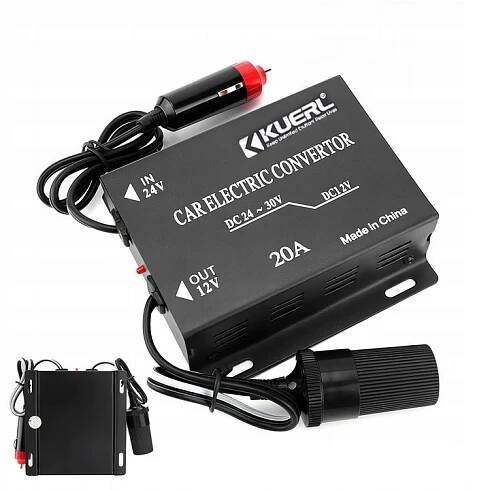 ADAPTÉR PŘEVODNÍKU NAPÁJENÍ DC 24V NA 12V 20A