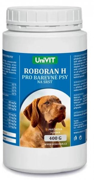 UniVIT Roboran H na srst barevných psů 400 g