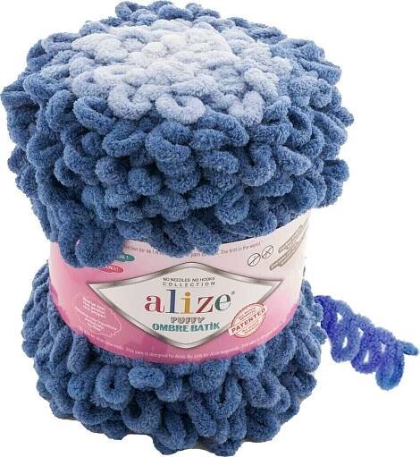 Pletací příze: Alize Puffy Ombre Batik 7425 Pletací příze