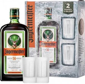 Jägermeister 35% 0,7 l (dárkové balení 2 sklenice)