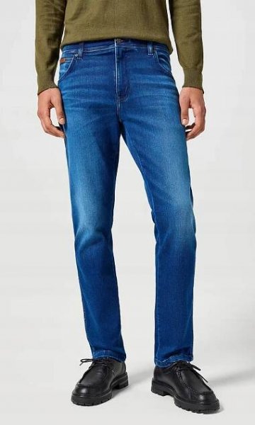 Wrangler TEXAS Blue Jam FREE TO STRETCH pohodlné kalhoty W40 L32 Kód výrobce 112358217