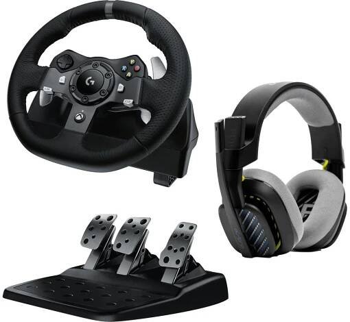 LOGITECH G920 Racing Wheel with Pedals & ASTRO A10 Gaming Headset Bundle