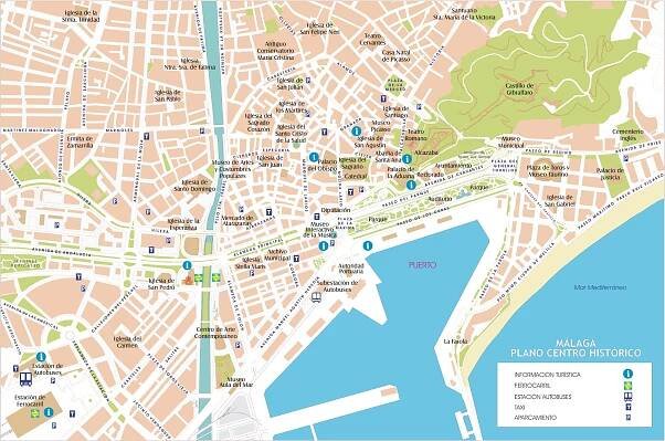 Malaga (Španělsko): Mapa🗺️ – Kde leží na mapě? + Ke stažení