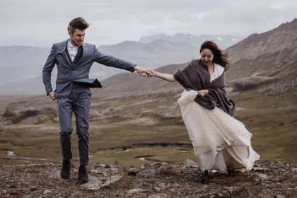 Wedding for two in Iceland. Destination wedding elopement photographer videographer