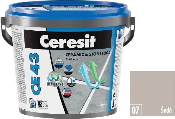 Ceresit Spárovací hmota CE 43 Grand'Elit Šedá, 5 kg