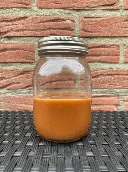 Homemade caramel sauce.