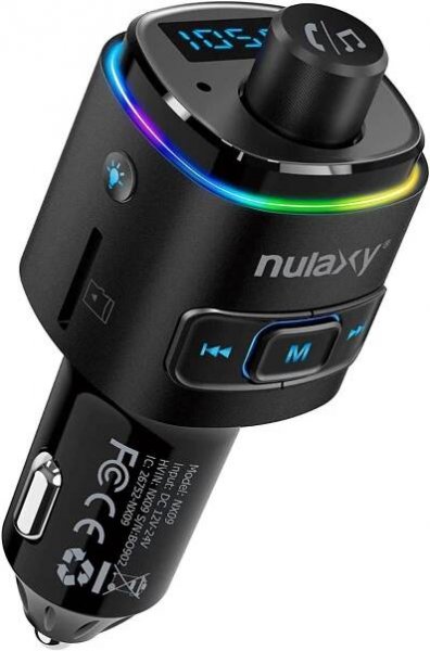 Nulaxy Bluetooth FM transmiter do auta, 7barevný LED  - TV, audio, video