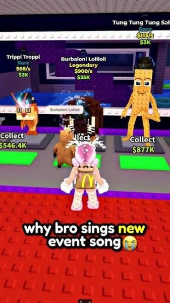 Why Is Bro Singing New Event Song? #stealabrainrot #roblox #usa