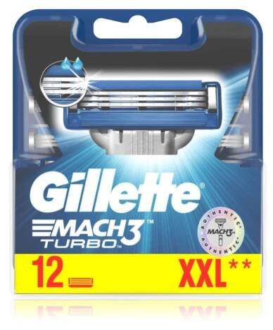 Gillette Mach3 Turbo náhradní břity 12 ks