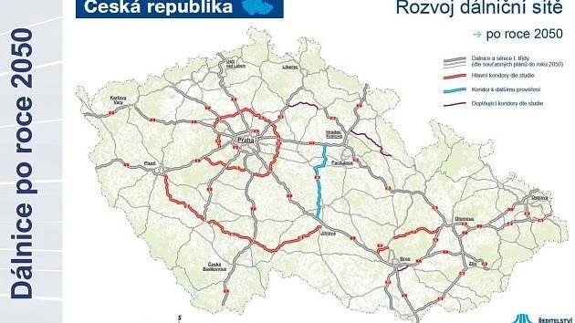 Přes jih Čech má vést další dálnice, ministerstvo už pro D20 navrhlo trasu