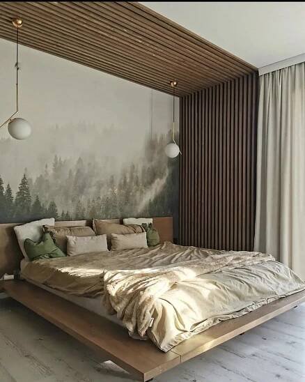 Modern Bedroom with Large Bed