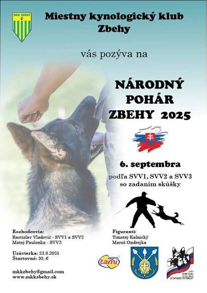 Národný pohár Zbehy, 6.9.2025 – zsksr.sk