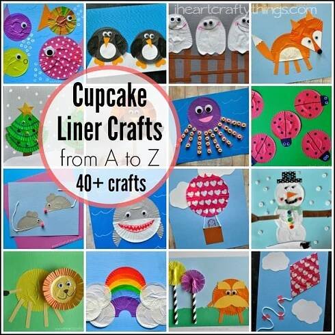 Cupcake Liner Crafts from A to Z | Crafts for kids, Preschool crafts, Cupcake liner crafts