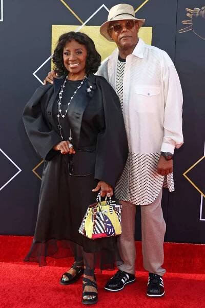 LaTanya Richardson Jackson (left) and Samuel L. Jackson on April 18, 2024 in Los Angeles