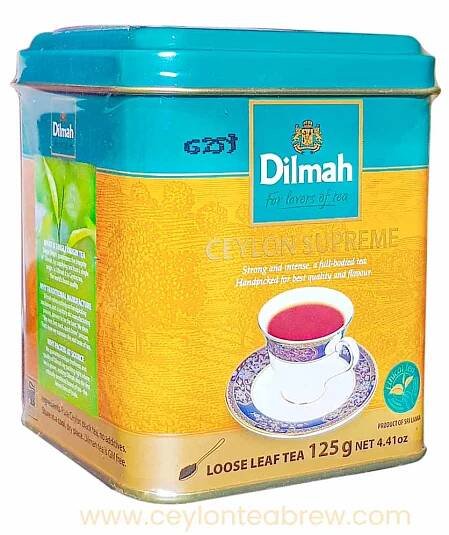 dilmah ceylon black tea supreme leaf tea in caddy