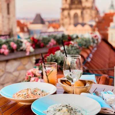 Dobré jídlo. Terasa U Prince Restaurace Praha