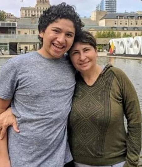 Anthony Gonzalez with mother