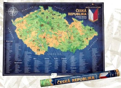 Stírací mapa České republiky 82 x 59 cm od 269 Kč